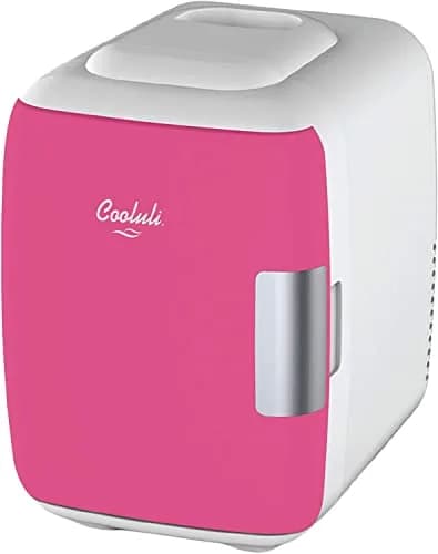 Cooluli Skincare Mini Fridge 4L (0.14 cu ft) | Portable Electric Cooler & Warmer for Beauty, Food & Drinks — Fuchsia