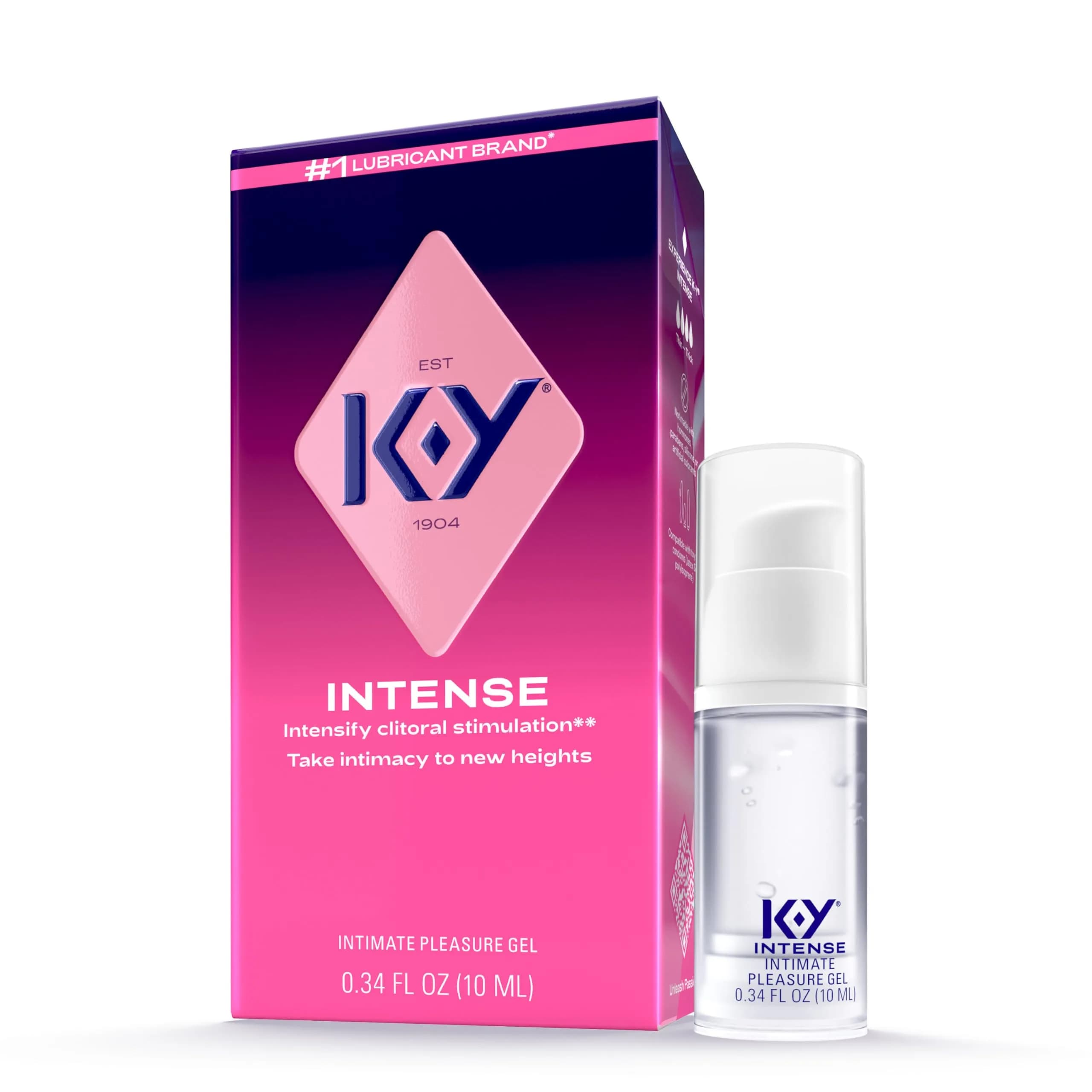 K-Y Intense Pleasure Gel 0.34 fl oz (10 ml) | Tingling Cooling & Warming Arousal Stimulant - main product image