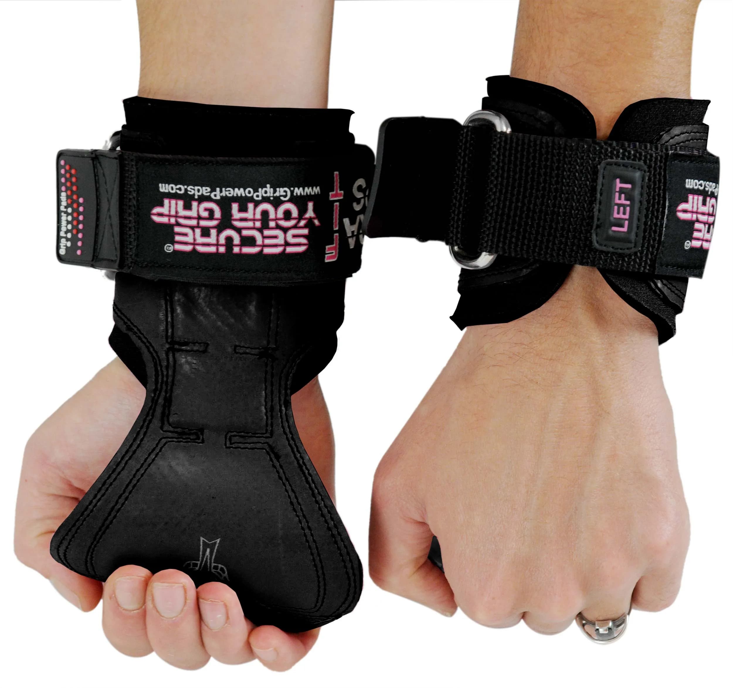 Cobra Grips Weight Lifting Gloves with Built-in Wrist Wraps (FIT Black Rubber, 4.25-7.0" Wrist) | All-in-One Grip Pad, Strap & Hook Alternative - view 5
