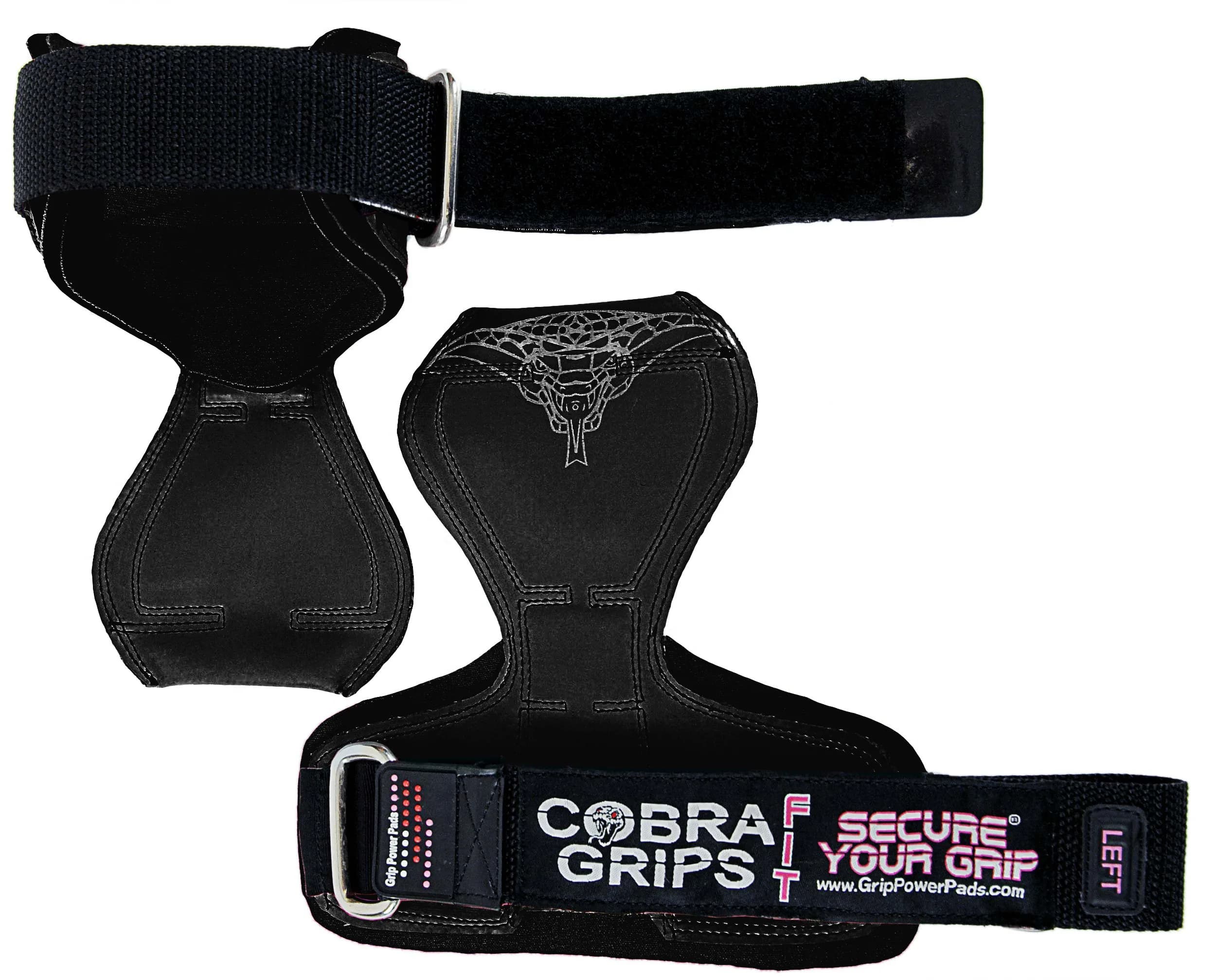 Cobra Grips Weight Lifting Gloves with Built-in Wrist Wraps (FIT Black Rubber, 4.25-7.0" Wrist) | All-in-One Grip Pad, Strap & Hook Alternative - view 7