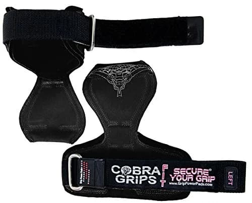 Cobra Grips Weight Lifting Gloves with Built-in Wrist Wraps (FIT Black Rubber, 4.25-7.0" Wrist) | All-in-One Grip Pad, Strap & Hook Alternative thumbnail 7