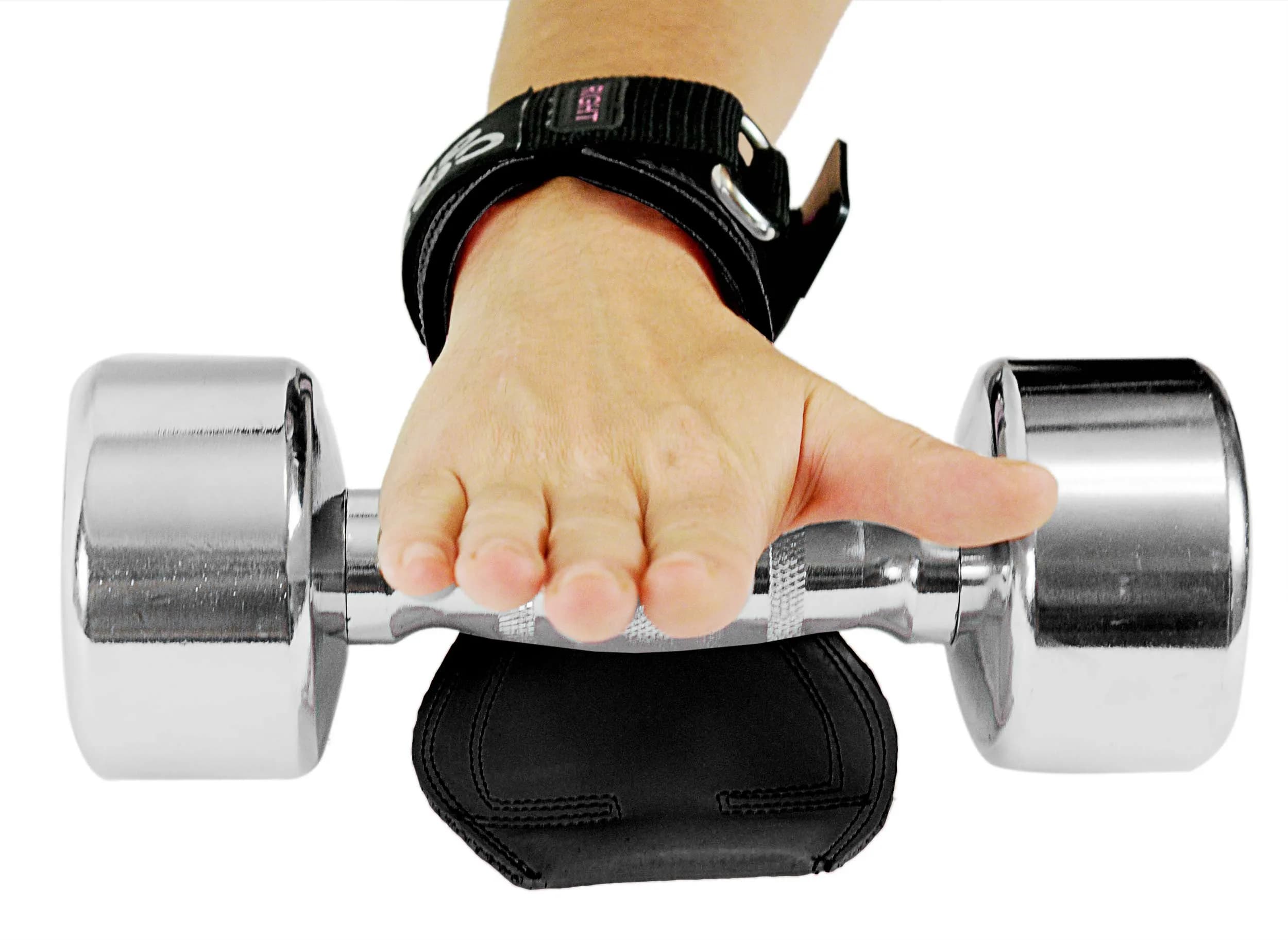 Cobra Grips Weight Lifting Gloves with Built-in Wrist Wraps (FIT Black Rubber, 4.25-7.0" Wrist) | All-in-One Grip Pad, Strap & Hook Alternative - view 8
