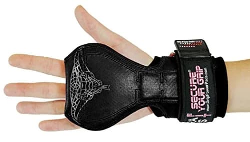 Cobra Grips Weight Lifting Gloves with Built-in Wrist Wraps (FIT Black Rubber, 4.25-7.0" Wrist) | All-in-One Grip Pad, Strap & Hook Alternative thumbnail 2