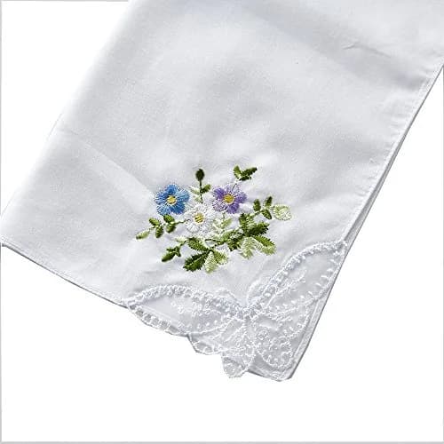 RDS HANKYTEX Cotton Embroidery Ladies' Handkerchiefs Set of 6 | 27.94 cm (11 inch) thumbnail 4