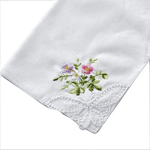 RDS HANKYTEX Cotton Embroidery Ladies' Handkerchiefs Set of 6 | 27.94 cm (11 inch) thumbnail 3