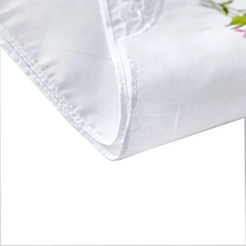 RDS HANKYTEX Cotton Embroidery Ladies' Handkerchiefs Lace Set of 6 (11 inch / 27.94 cm) thumbnail 6