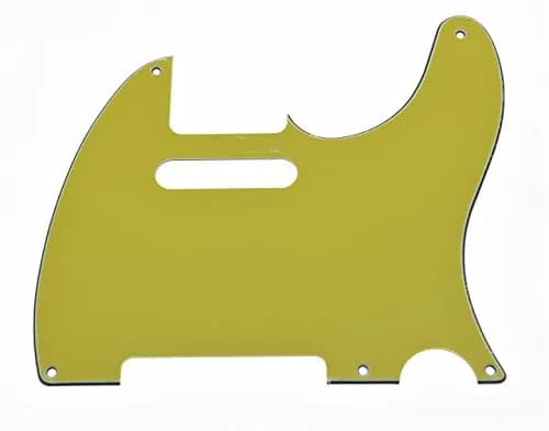 KAISH American Vintage 5 Hole Tele Style Pickguard Guitar Pick Guard Scratch Plate for Telecaster/Tele Yellow 3 Ply | Fits USA/Mexican Vintage 5 Hole Fender Telecasters thumbnail 1