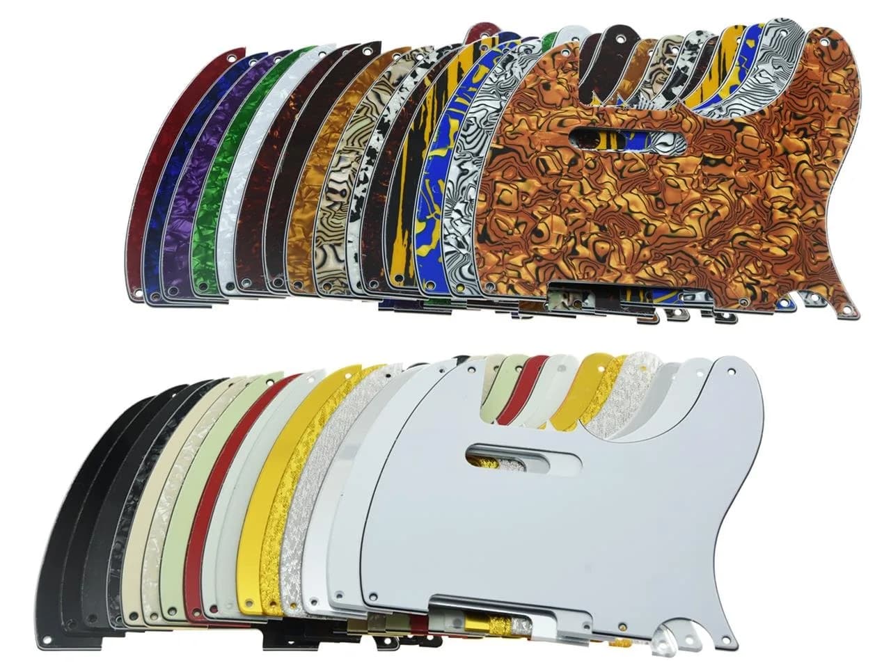 KAISH American Vintage 5 Hole Tele Style Pickguard Guitar Pick Guard Scratch Plate for Telecaster/Tele Yellow 3 Ply | Fits USA/Mexican Vintage 5 Hole Fender Telecasters - view 3