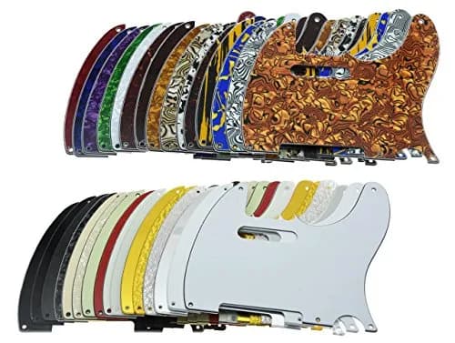 KAISH American Vintage 5 Hole Tele Style Pickguard Guitar Pick Guard Scratch Plate for Telecaster/Tele Yellow 3 Ply | Fits USA/Mexican Vintage 5 Hole Fender Telecasters thumbnail 3
