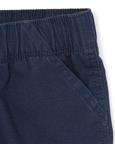 The Children's Place Baby Boys Cargo Shorts Tidal Single 4T | Durable Cotton, Elastic Waist, Year-Round Wear thumbnail 2