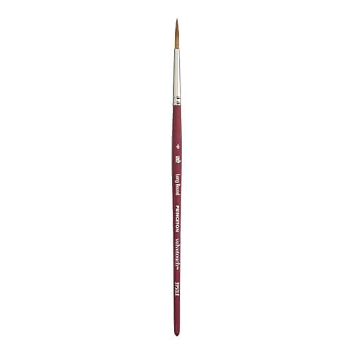 Princeton Velvetouch Long Round Brush Size 4 Synthetic Short Handle | Mixed Media Artist Brush thumbnail 1