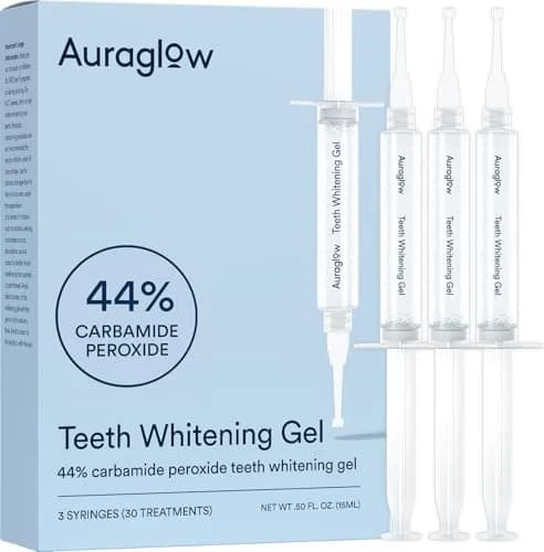 AURAGLOW 44% Teeth Whitening Gel 15mL (0.5 Fl Oz) | Dentist Strength Carbamide Peroxide thumbnail 1