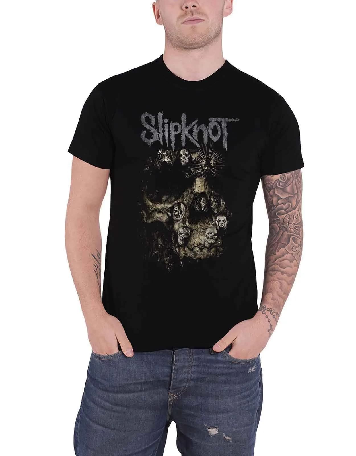 Rock Off officially licensed Skull Group T-shirt X-Large Black | Licensed Music T-shirt, 100% Cotton, Crew Neck, Short Sleeve — X-Large