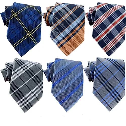 WeiShang Classic Men's Woven Jacquard Necktie Set of 6 | Elegant Formal & Party Wear (146cm x 8cm) thumbnail 9