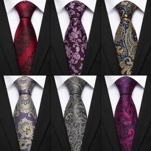 WeiShang Classic Men's Necktie Woven Jacquard 146cm (57.1in) | Elegant Formal Accessory thumbnail 2