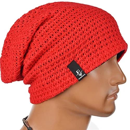 FORBUSITE Slouchy Oversized Beanie Knit Cap Red | Loose Fit for All Seasons thumbnail 4