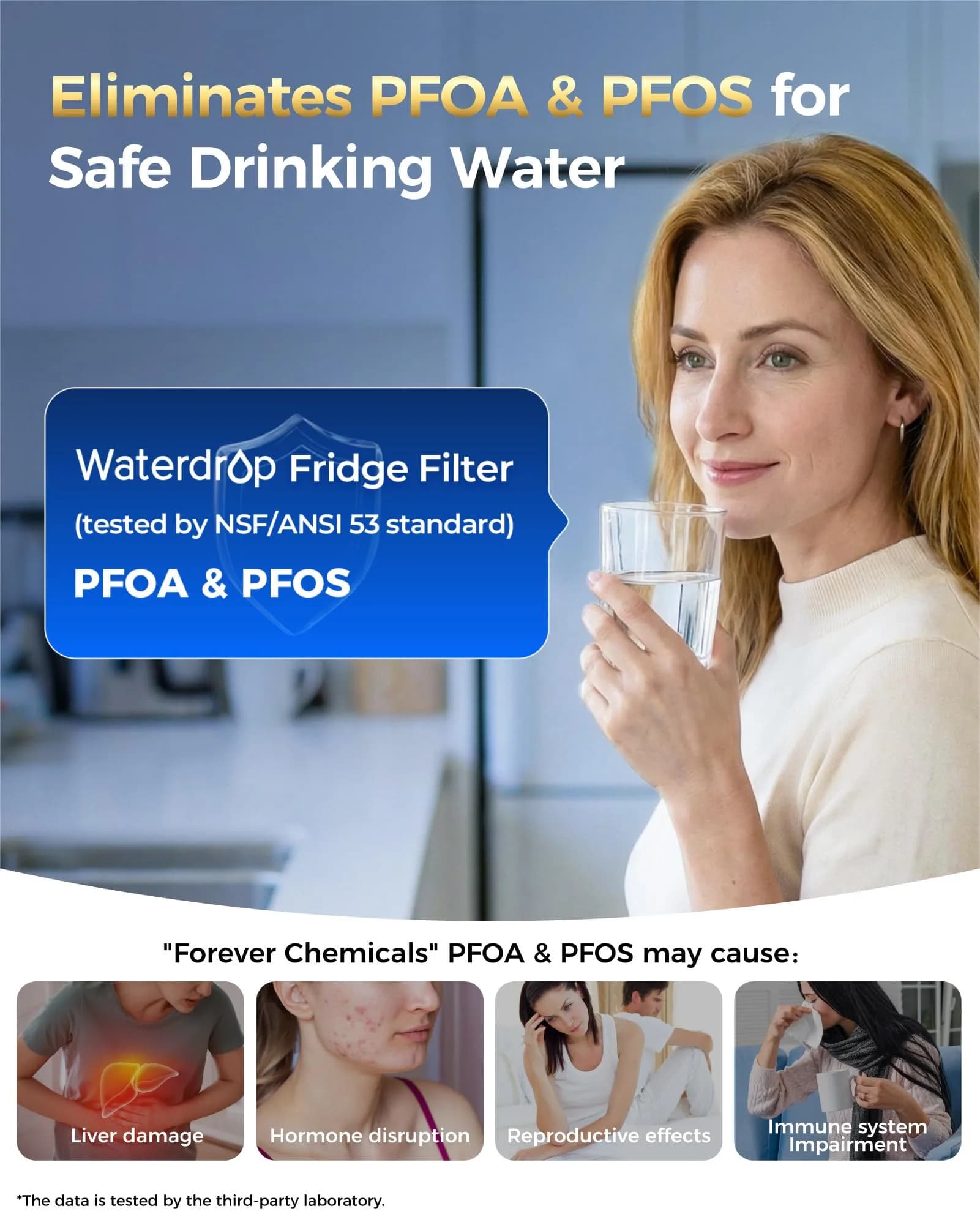 Waterdrop Plus WDP-F11B Refrigerator Water Filter Replacement 300 Gallons (1 Count) | NSF Certified for Samsung DA29-00003G - view 5