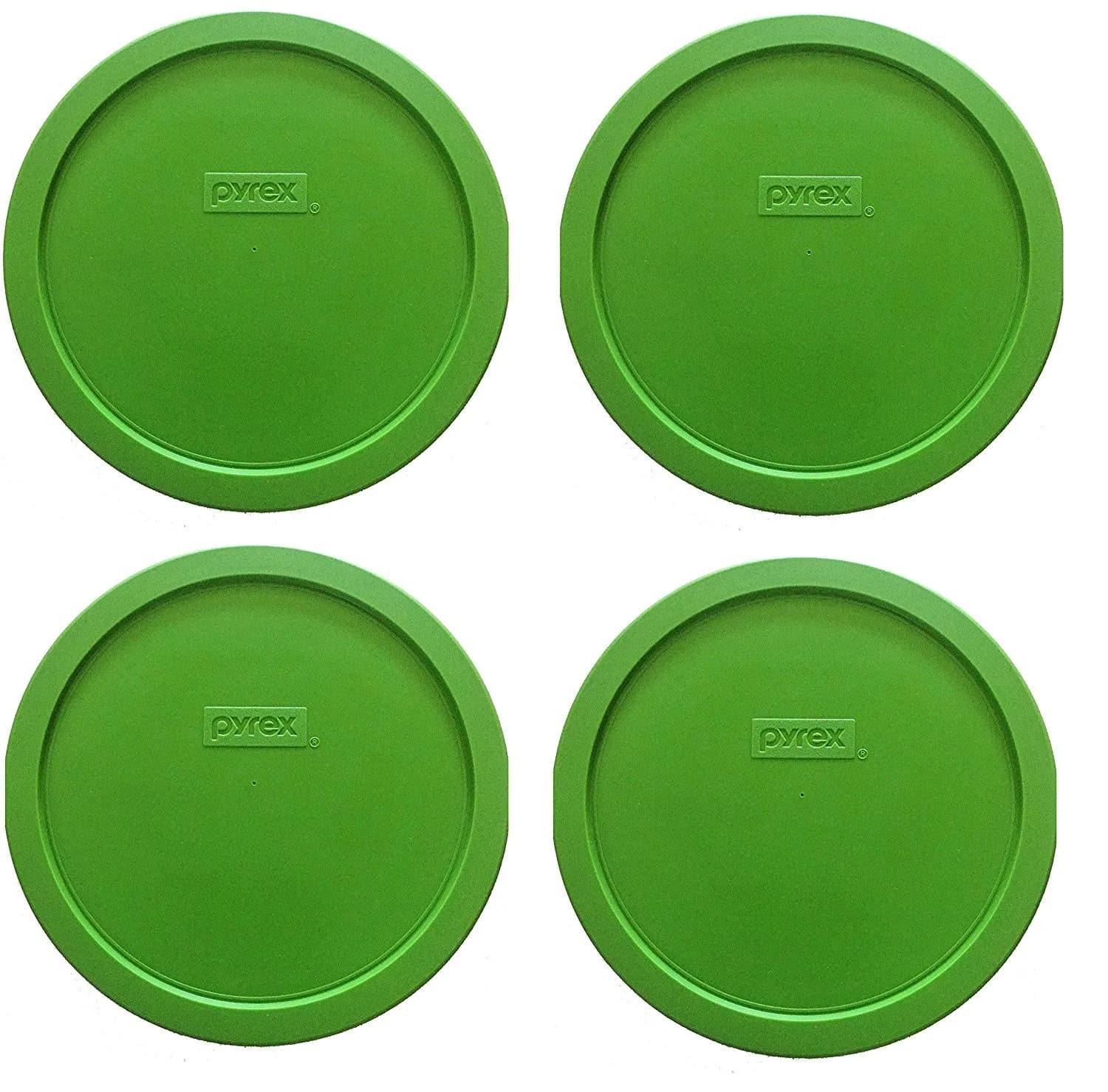 Pyrex 7402-PC Green Food Storage Lid 156 g (4-Pack) | Fits 6/7-Cup Bowls — Green