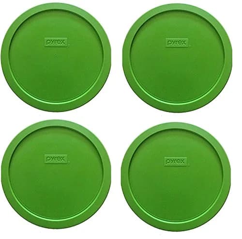 Pyrex 7402-PC Green Food Storage Lid 156 g (4-Pack) | Fits 6/7-Cup Bowls thumbnail 1