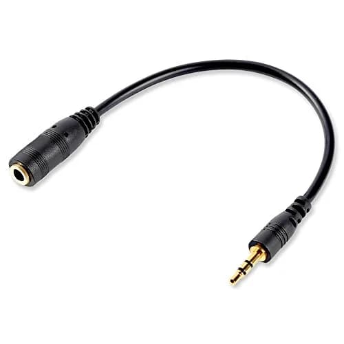 ELECTOP 2.5mm Male to 3.5mm Female Stereo Audio Jack Adapter Cable for Headphone | 17cm Length, Pure Sound thumbnail 1