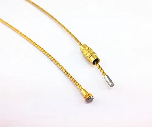 yueton 20pcs Stainless Steel Wire Keychain Cable Key Ring Gold | Lightweight & Durable thumbnail 5