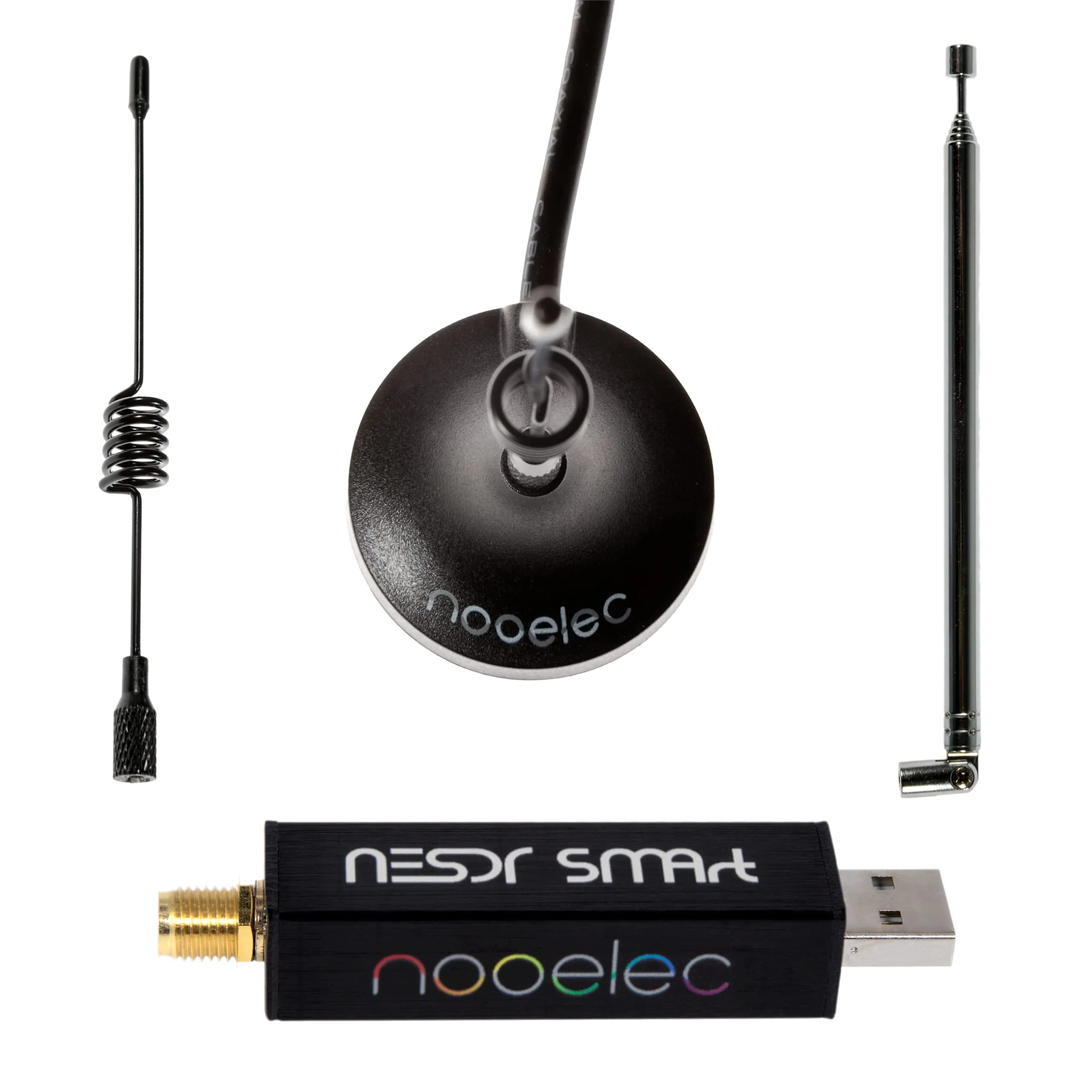 NooElec NESDR Smart v5 RTL-SDR Bundle 100kHz-1.75GHz | Premium Software Defined Radio with 0.5PPM TCXO & 3 Antennas - main product image