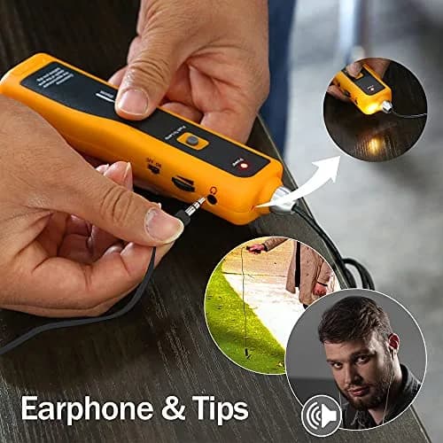 KOLSOL F02 Underground Cable Locator, Wire Tracer with Earphone | Detects Buried Wires up to 1000ft thumbnail 8