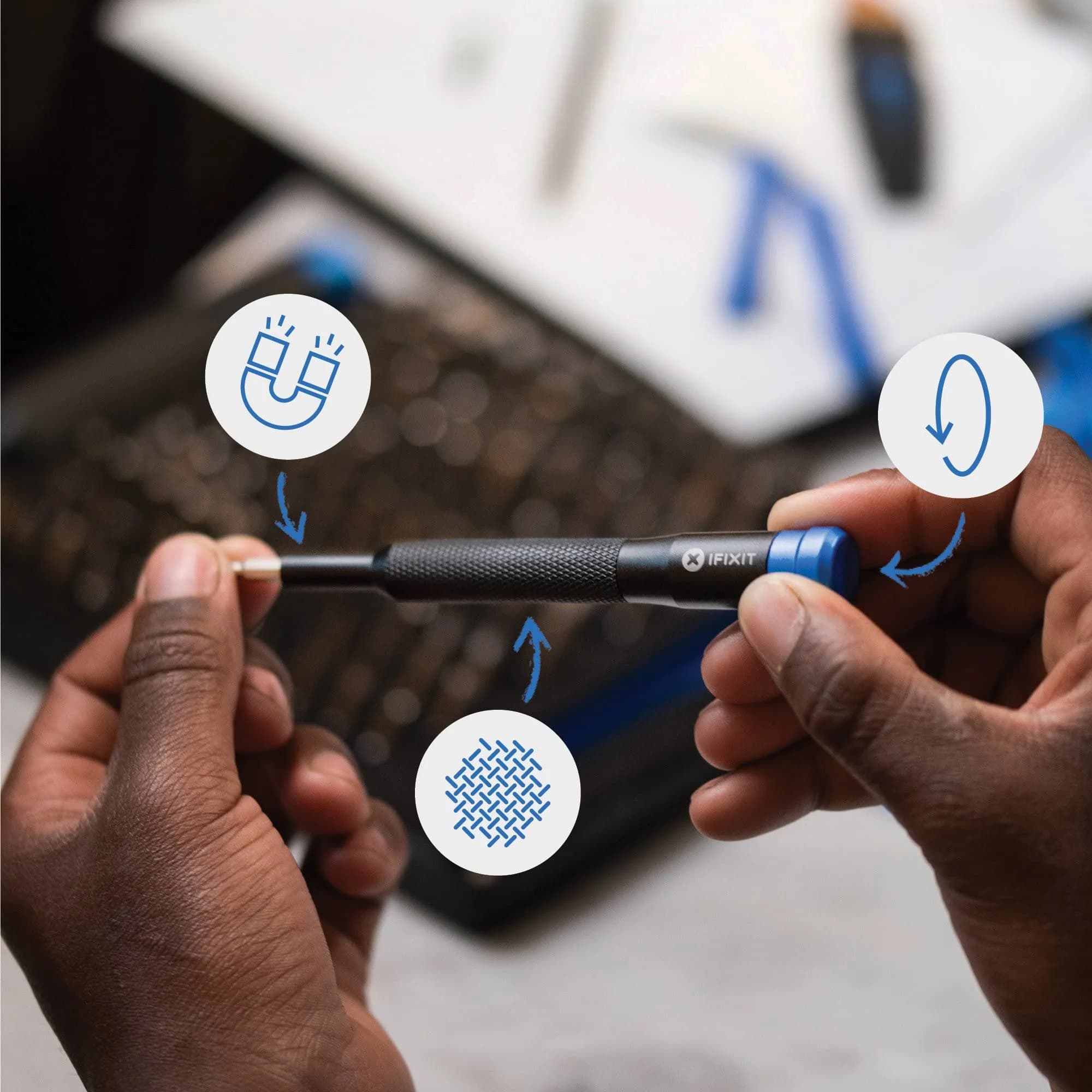 iFixit Pro Tech Toolkit - 64 Bit Driver Kit, Electronics, Smartphone, Computer & Tablet Repair Kit - view 6