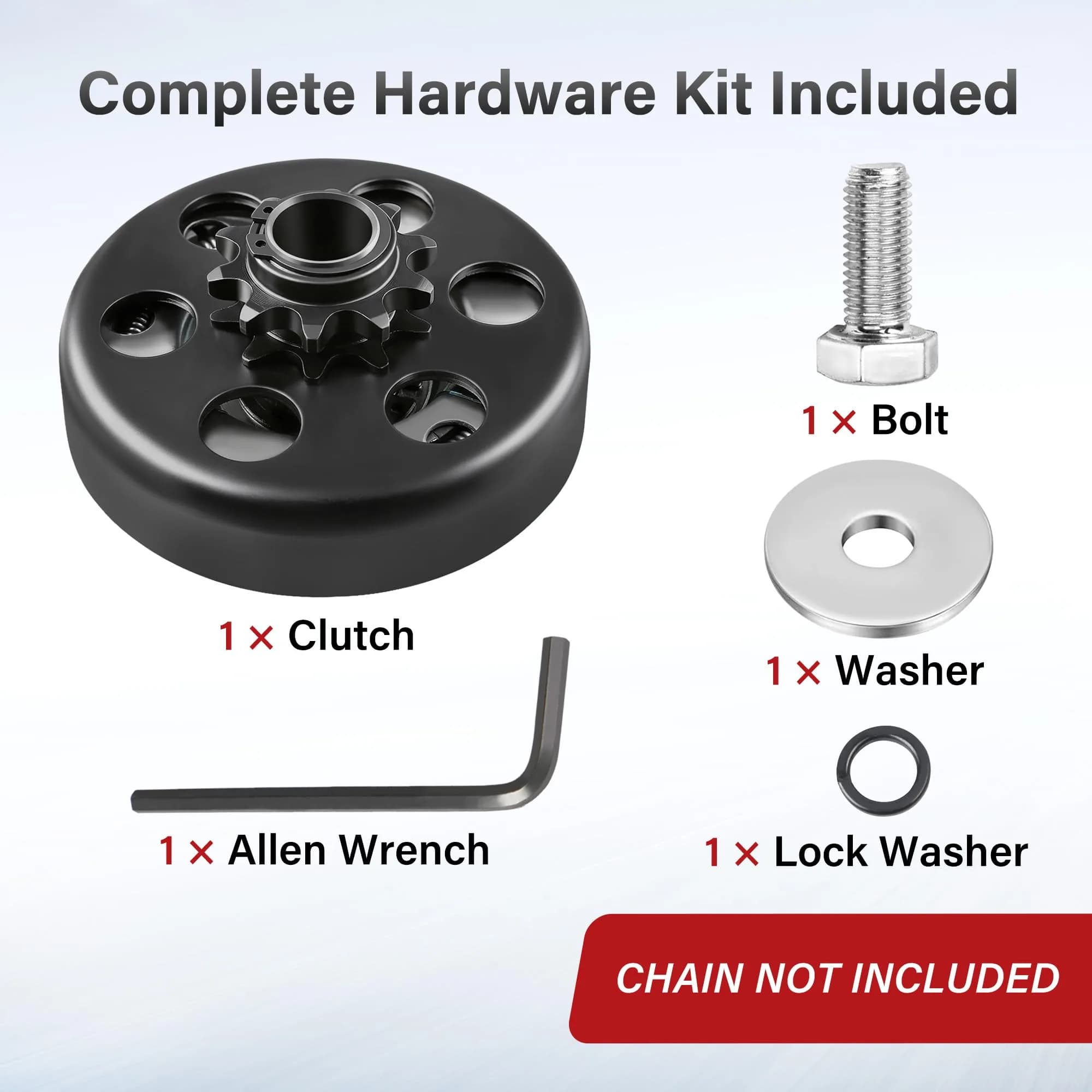 LotFancy Go Kart Clutch 3/4" Bore 10T for #40/#41/#420 Chain | 2.27 kg (5 lb) Centrifugal Clutch for Predator 212cc Engines - view 7