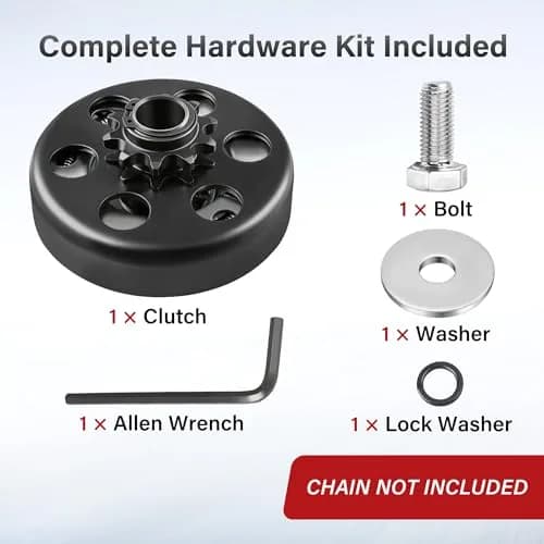 LotFancy Go Kart Clutch 3/4" Bore 10T for #40/#41/#420 Chain | 2.27 kg (5 lb) Centrifugal Clutch for Predator 212cc Engines thumbnail 7