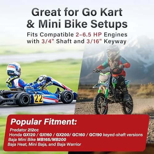 LotFancy Go Kart Clutch 3/4" Bore 10T for #40/#41/#420 Chain | 2.27 kg (5 lb) Centrifugal Clutch for Predator 212cc Engines thumbnail 3