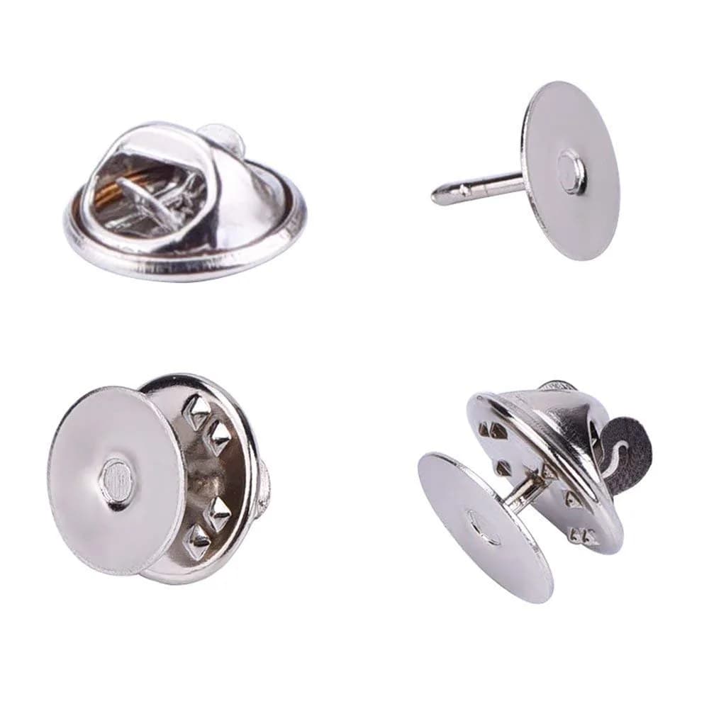 EBOOT Silver Butterfly Clutch Pin Backs | 50 Pack, Jewelry & Craft Supplies, USA Import — Silver