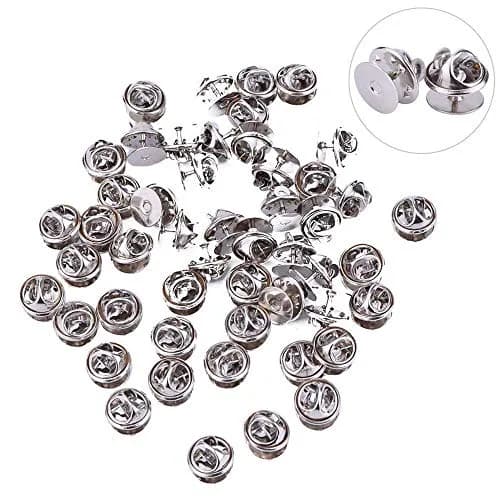 EBOOT Silver Butterfly Clutch Pin Backs | 50 Pack, Jewelry & Craft Supplies, USA Import thumbnail 5