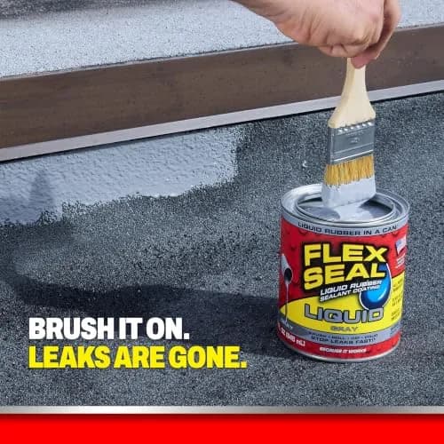 Flex Seal Liquid Rubber Sealant Coating Gray 473ml (16 fl oz) | Waterproof, Flexible, Breathable, UV Resistant thumbnail 3