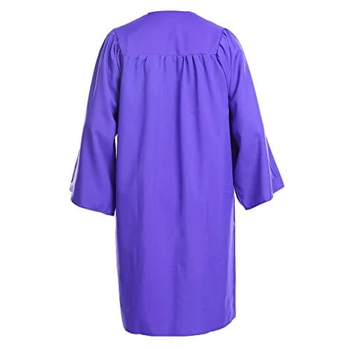 Newrara Graduation Gown Cap Tassel Set (Large 51(5'6"-5'8"), Purple) | Classic Matte Polyester for Celebrations thumbnail 2