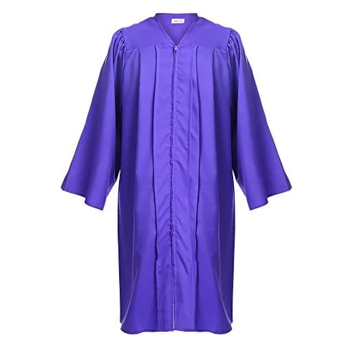 Newrara Graduation Gown Cap Tassel Set (Large 51(5'6"-5'8"), Purple) | Classic Matte Polyester for Celebrations thumbnail 3