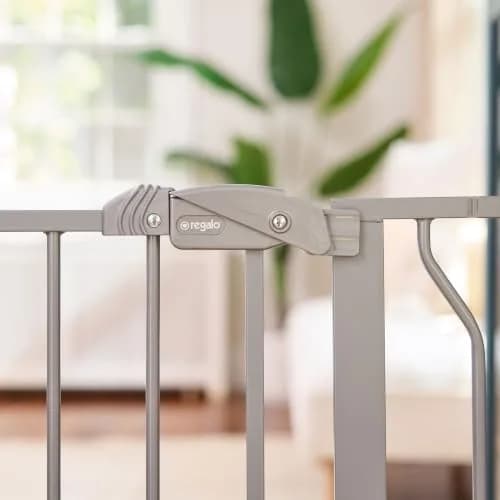 Regalo Safety 29"-49" Extra Wide Baby Gate, Bottom of Stairs & Doorways | Adjustable & Trusted for 30+ Years thumbnail 5