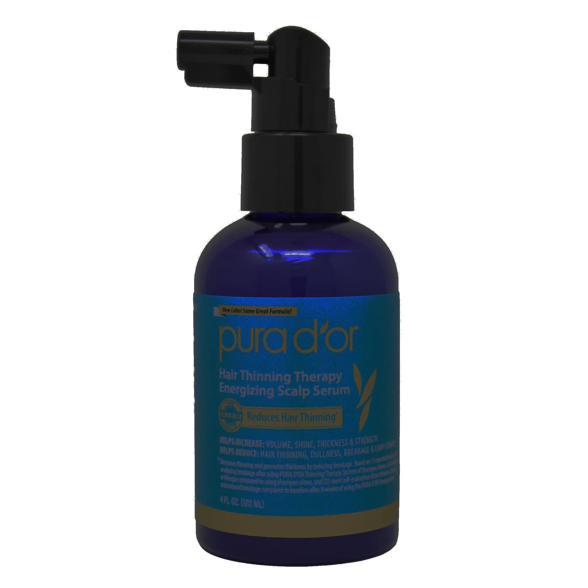 PURA D'OR 4oz Spray Bottle with Attached Sprayer | Amber Glass Bottle for Hair Products — amber