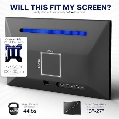 VIVO Ceiling Mount for 13-27 in Flat Screens | Space-Saving Ceiling Mount with Tilt & Swivel thumbnail 3