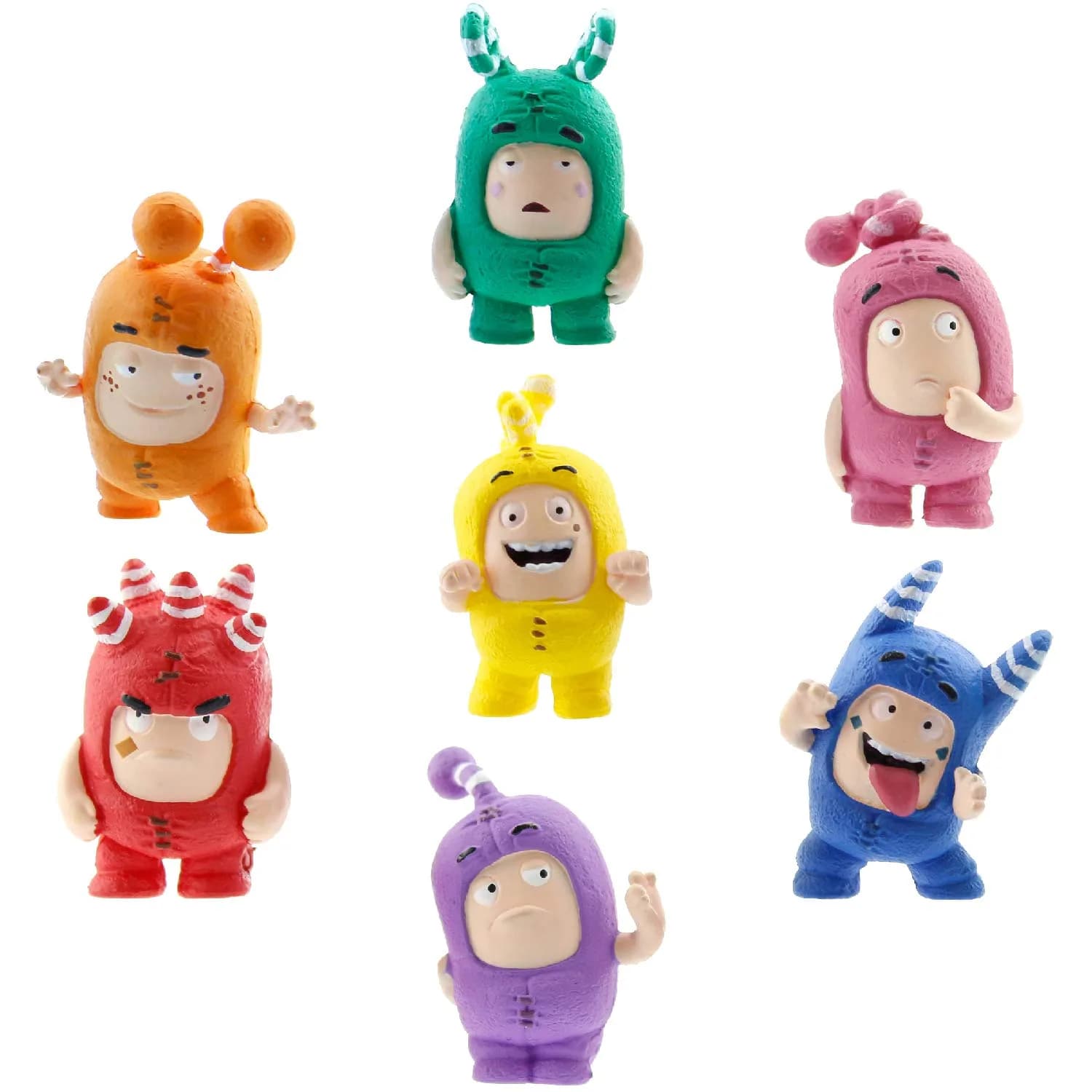 ODDBODS Mini Figurines Toy Set for Kids Ages 3+ | 7-Piece PVC Toy Set