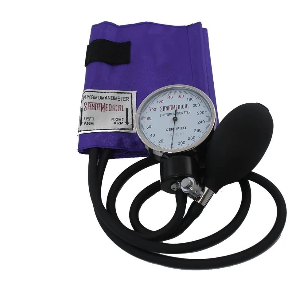 Santamedical Aneroid Sphygmomanometer with Stethoscope - Purple, 0.01 oz (0.28 g) | Accurate Manual BP Monitor for Home & Professionals - view 2