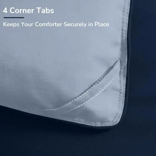 downluxe Queen Comforter Set Blue/Sapphire 203cm x 213cm (88" x 84") | All-Season Soft Microfiber Bedding thumbnail 6
