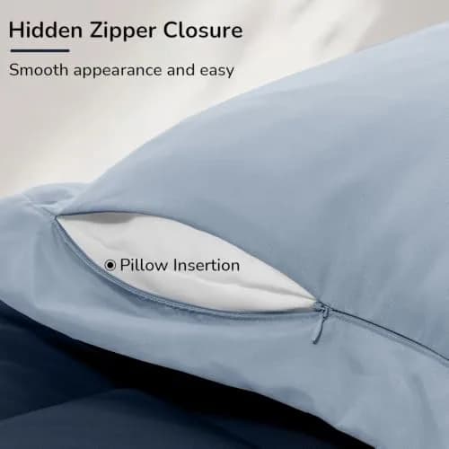 downluxe Queen Comforter Set Blue/Sapphire 203cm x 213cm (88" x 84") | All-Season Soft Microfiber Bedding thumbnail 7
