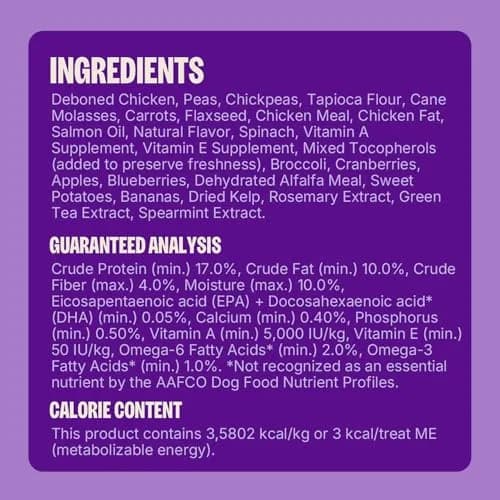 Wellness Crunchy Puppy Bites Dog Training Treats, Grain Free Chicken & Carrot Recipe, 170g (6 oz) | DHA for Brain Development thumbnail 7