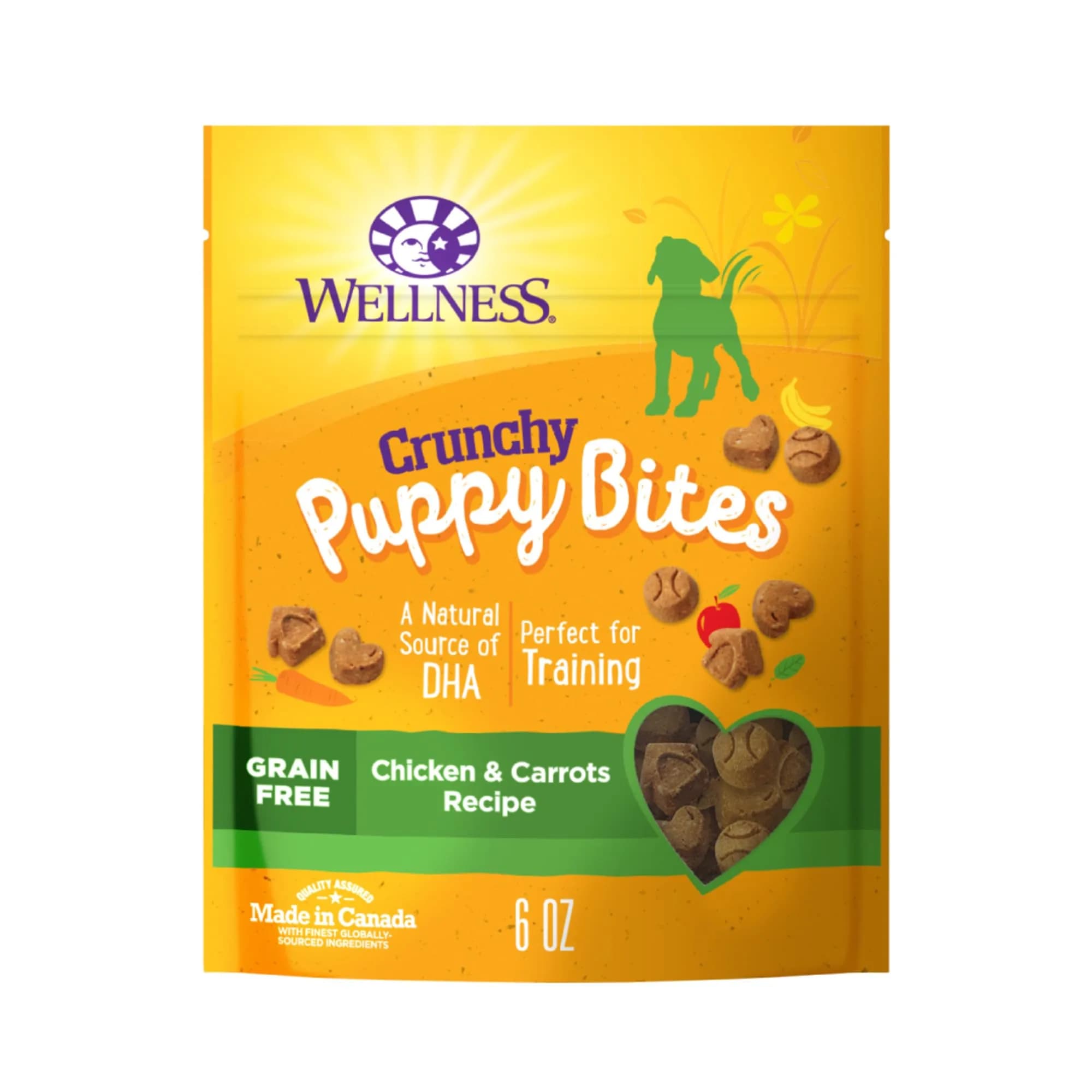 Wellness Soft Puppy Bites Dog Training Treats Lamb & Salmon Recipe 227 g (8 oz) | Grain-Free DHA for Brain Development — 6 Ounce