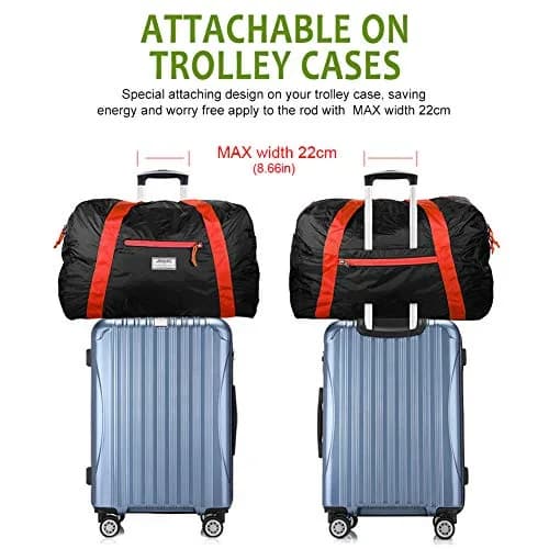 URBANANO Foldable Duffel Bag 46L | Lightweight Travel Luggage Collapsible Backup Bag Sports Vacation thumbnail 7