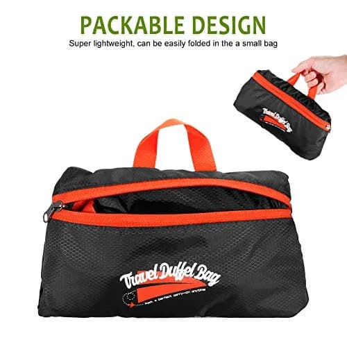 URBANANO Foldable Duffel Bag 46L | Lightweight Travel Luggage Collapsible Backup Bag Sports Vacation thumbnail 2