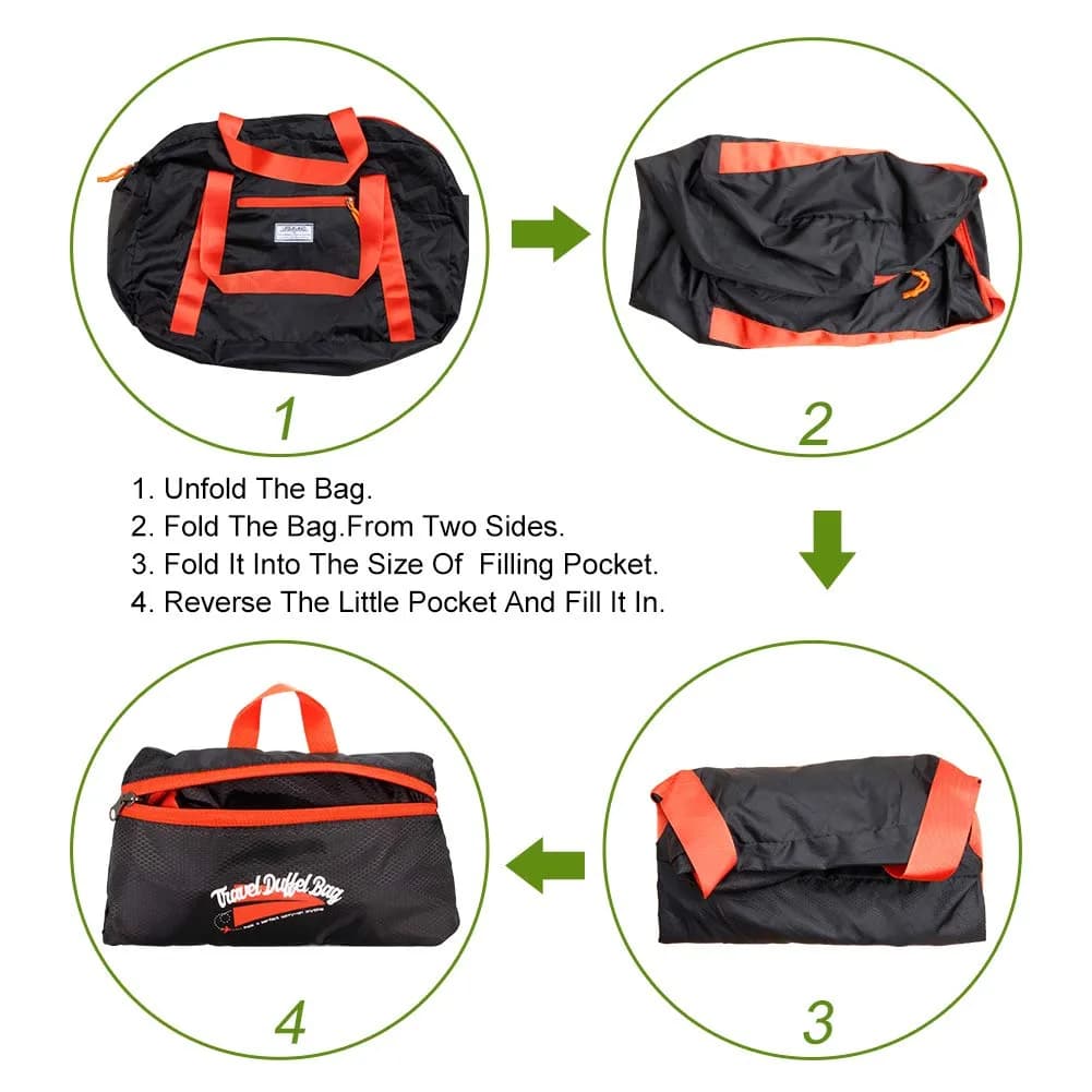 URBANANO Foldable Duffel Bag 46L | Lightweight Travel Luggage Collapsible Backup Bag Sports Vacation - view 3