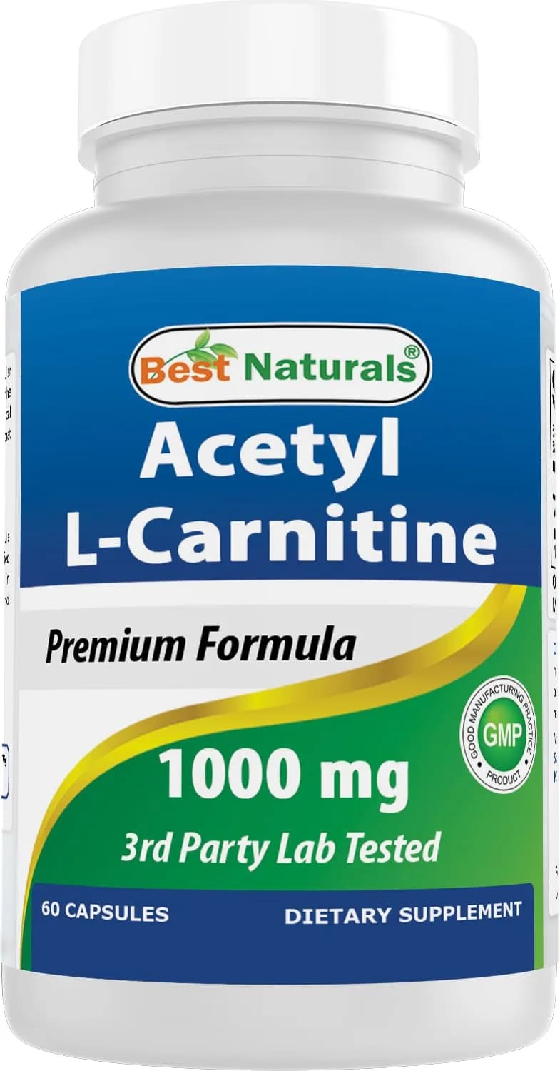 Best Naturals Acetyl L-Carnitine 1000mg Capsule | 60 Count | Supports Energy & Brain Function — Capsule