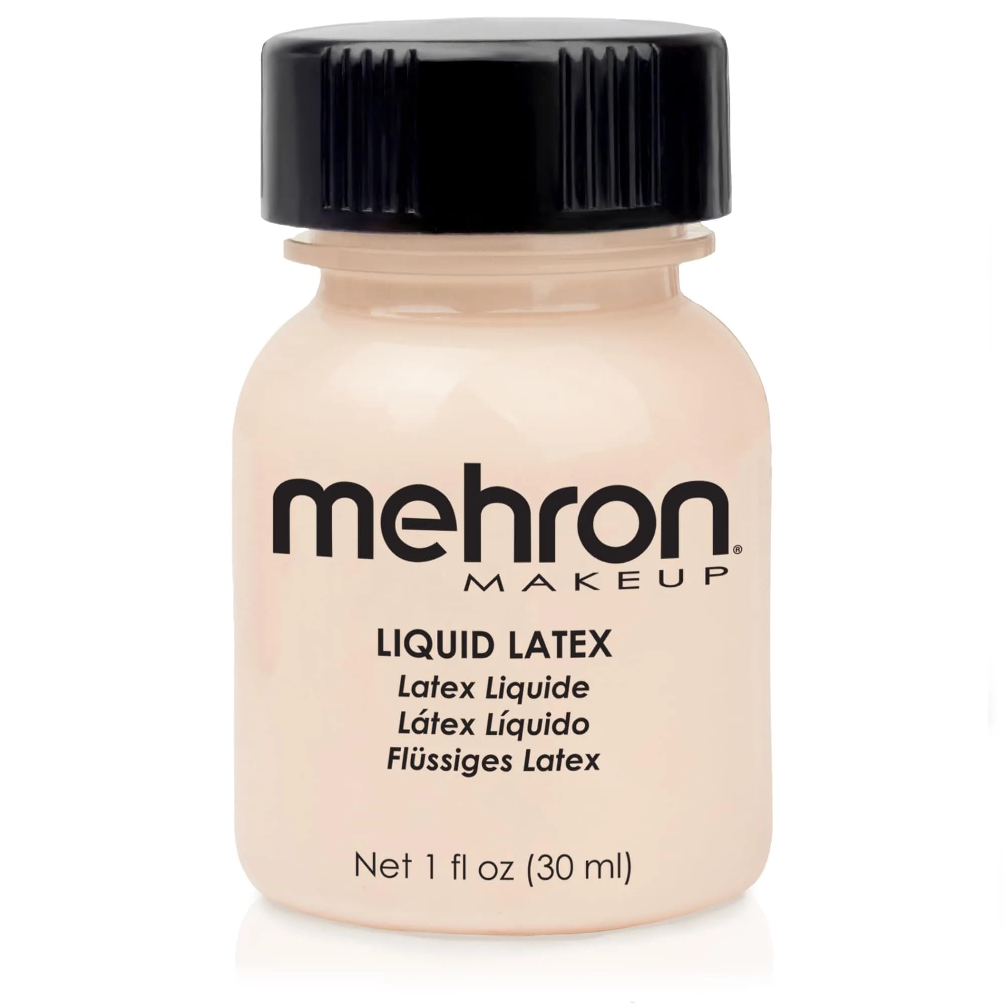 Mehron Makeup Liquid Latex 1 oz (29.57 ml) Light Flesh | Professional SFX Adhesive for Prosthetics & Textured Effects thumbnail 1